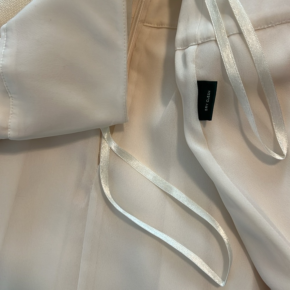 RALPH LAUREN Ivory Silk Pleated Car Wash Panel Skirt Vintage Luxury White 8 - Picture 13 of 13